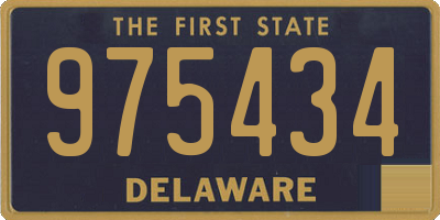 DE license plate 975434