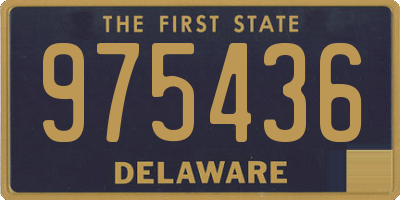 DE license plate 975436