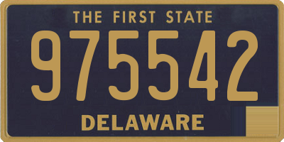 DE license plate 975542