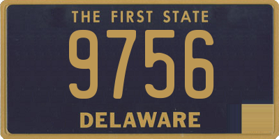 DE license plate 9756