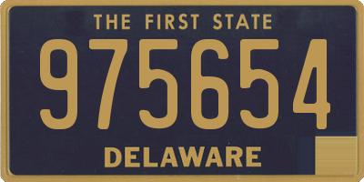 DE license plate 975654