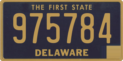 DE license plate 975784