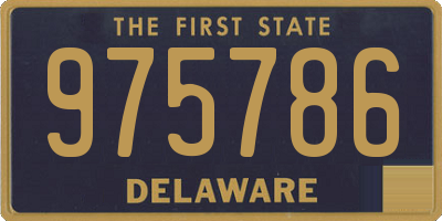 DE license plate 975786