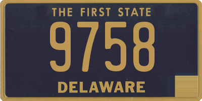 DE license plate 9758