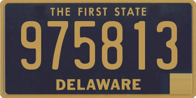 DE license plate 975813