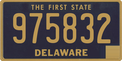 DE license plate 975832