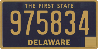 DE license plate 975834