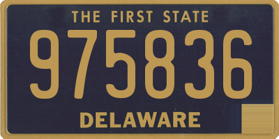 DE license plate 975836