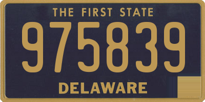 DE license plate 975839