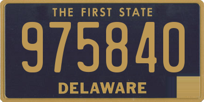 DE license plate 975840