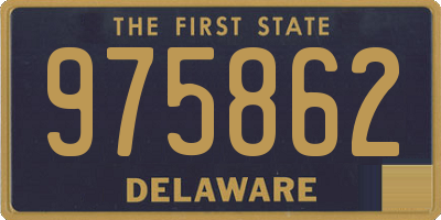 DE license plate 975862