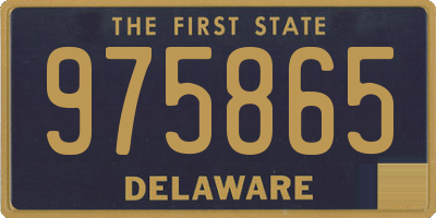 DE license plate 975865