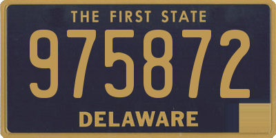 DE license plate 975872