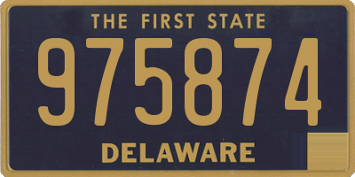 DE license plate 975874