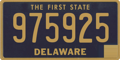 DE license plate 975925