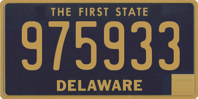 DE license plate 975933