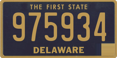 DE license plate 975934