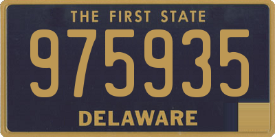 DE license plate 975935