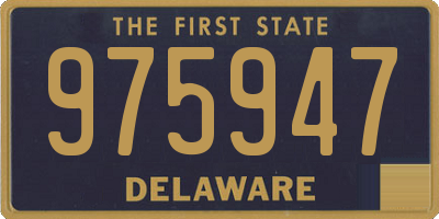 DE license plate 975947