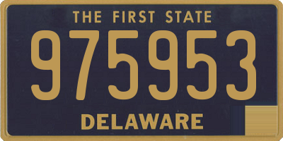 DE license plate 975953