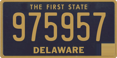 DE license plate 975957