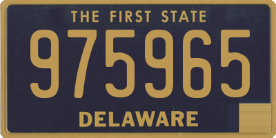 DE license plate 975965