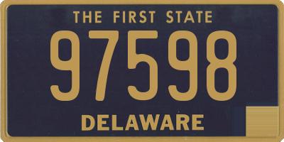 DE license plate 97598