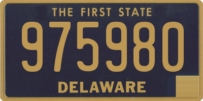 DE license plate 975980