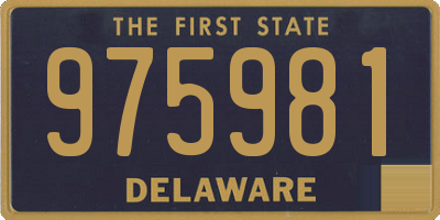 DE license plate 975981