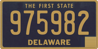 DE license plate 975982