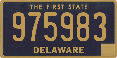 DE license plate 975983