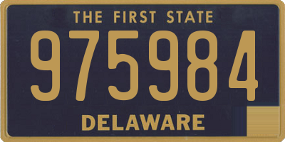DE license plate 975984