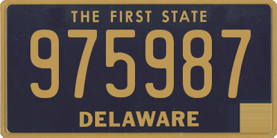 DE license plate 975987