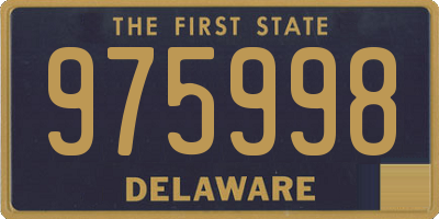 DE license plate 975998