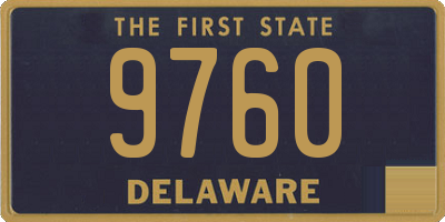 DE license plate 9760