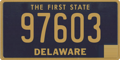 DE license plate 97603