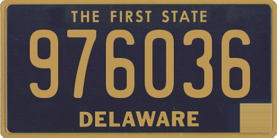 DE license plate 976036