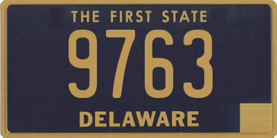 DE license plate 9763