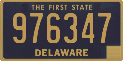 DE license plate 976347