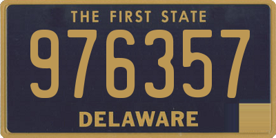 DE license plate 976357