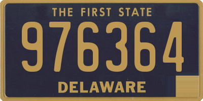 DE license plate 976364