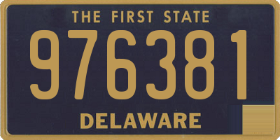 DE license plate 976381