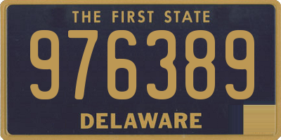 DE license plate 976389