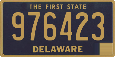 DE license plate 976423