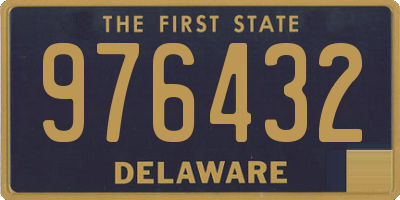 DE license plate 976432