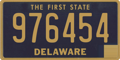 DE license plate 976454
