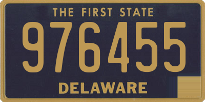 DE license plate 976455