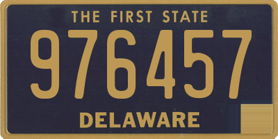 DE license plate 976457