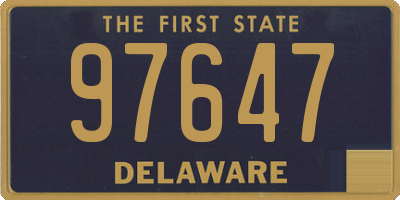 DE license plate 97647