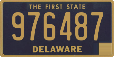 DE license plate 976487